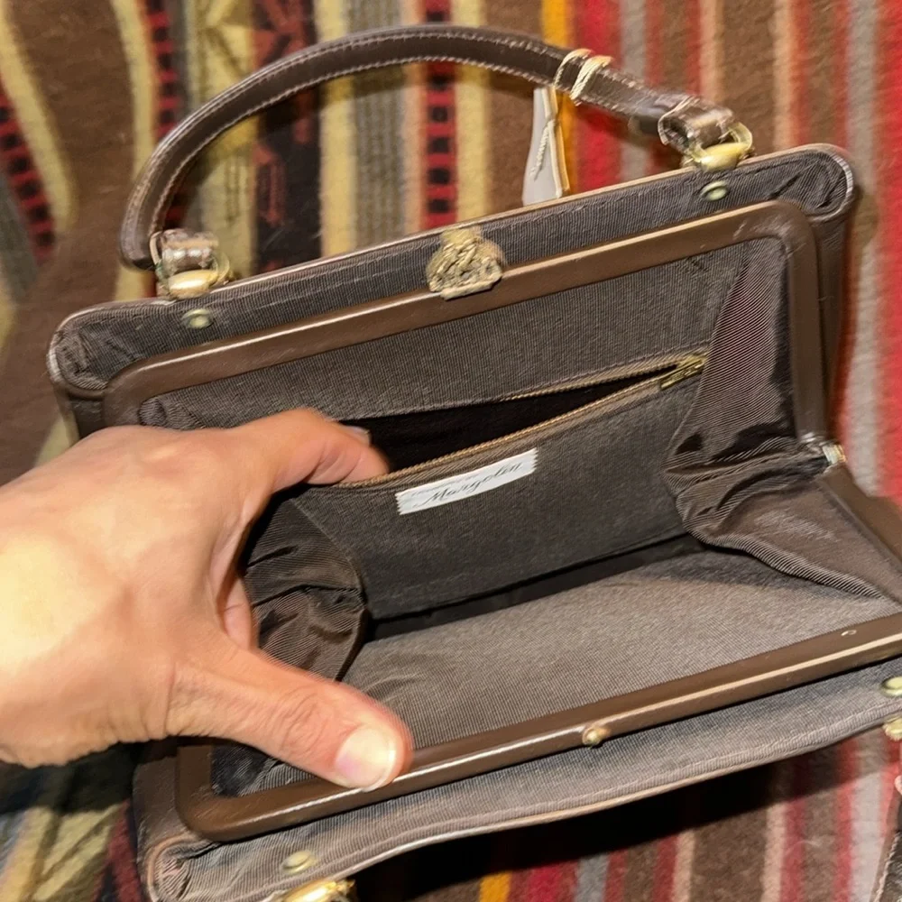Vintage 1960s Margolin Leather Clutch - Picture 7 of 8